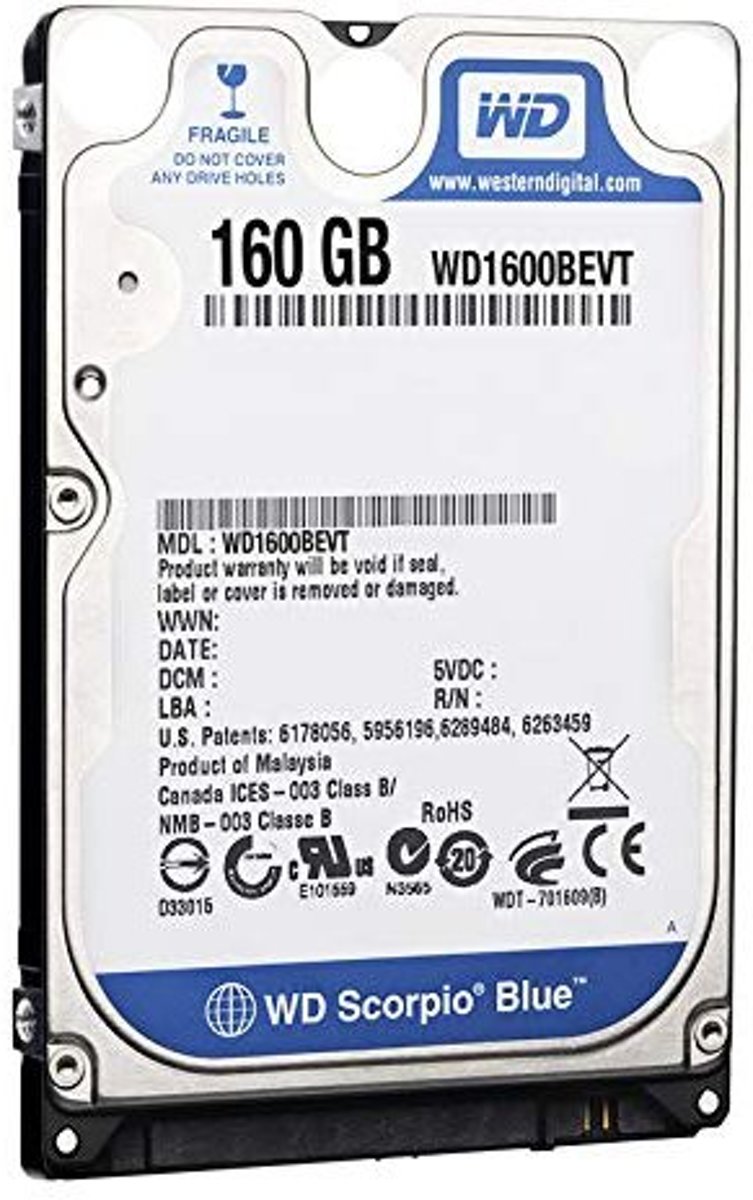 WD Scorpio Blue WD1600BEVT | HDD | SATA | 2.5